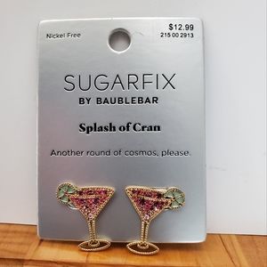 10 Pair Sugarfix By BaubleBar Splash of Cran Earrings NWT